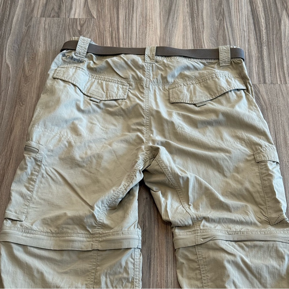 Columbia Omni-Shade Convertible Men's Light Tan Cargo Pants Sun Protect - Picture 13 of 13